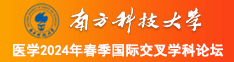 鸡鸡捅逼南方科技大学医学2024年春季国际交叉学科论坛